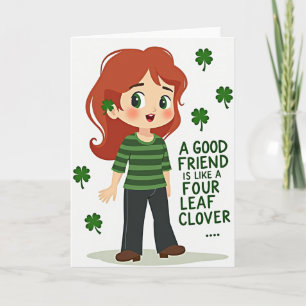 Clover Stripes Friend Card
