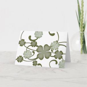 Clover Vine Irish March Happy Birthday Card