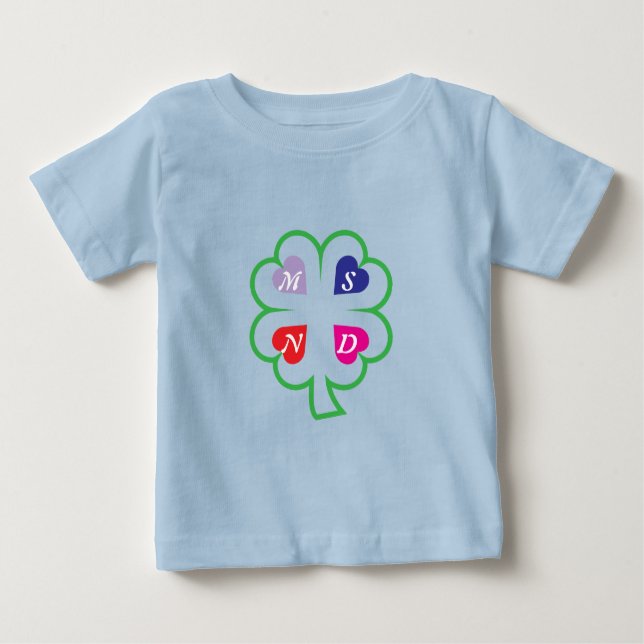 Clover with hearts  baby T-Shirt (Front)