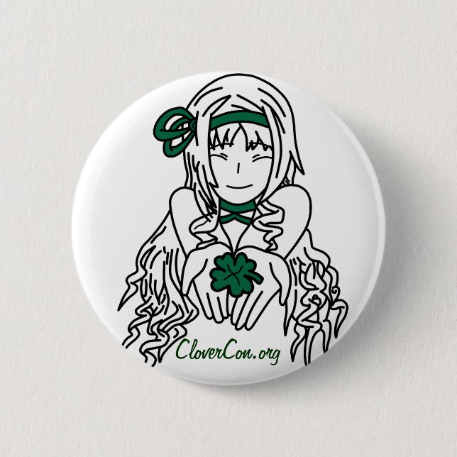 CloverCon 6 Cm Round Badge (Front)