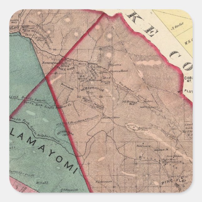 Cloverdale, Washington, Mendocino Square Sticker (Front)