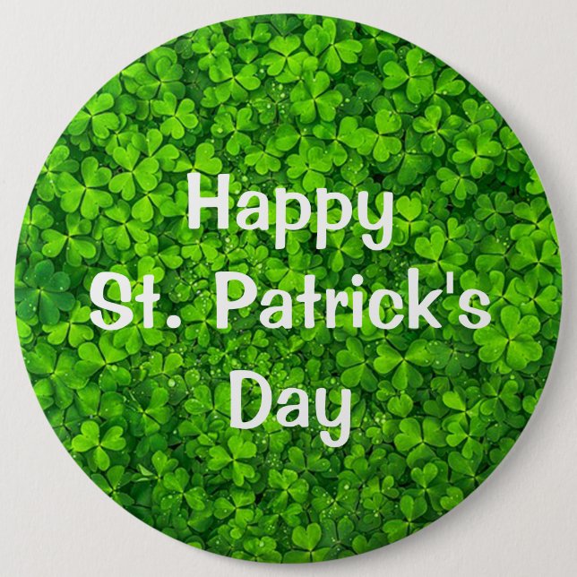 Clovers 6 Cm Round Badge (Front)