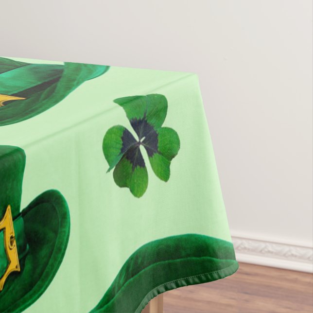 Clovers and Leprechaun Hats Tablecloth (In Situ)