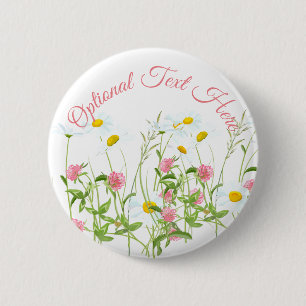 Clovers & Daisies 6 Cm Round Badge