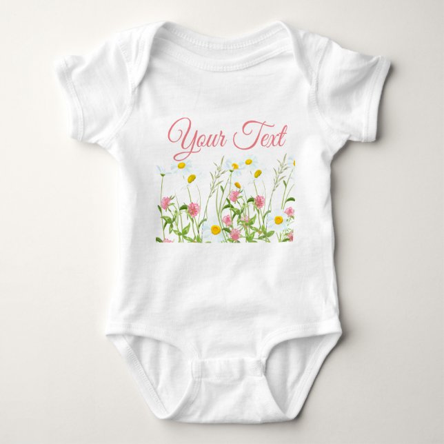 Clovers & Daisies Baby Bodysuit (Front)