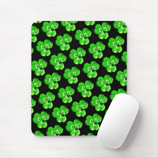 Clovers Mouse Pad - Custom Colours (With Mouse)