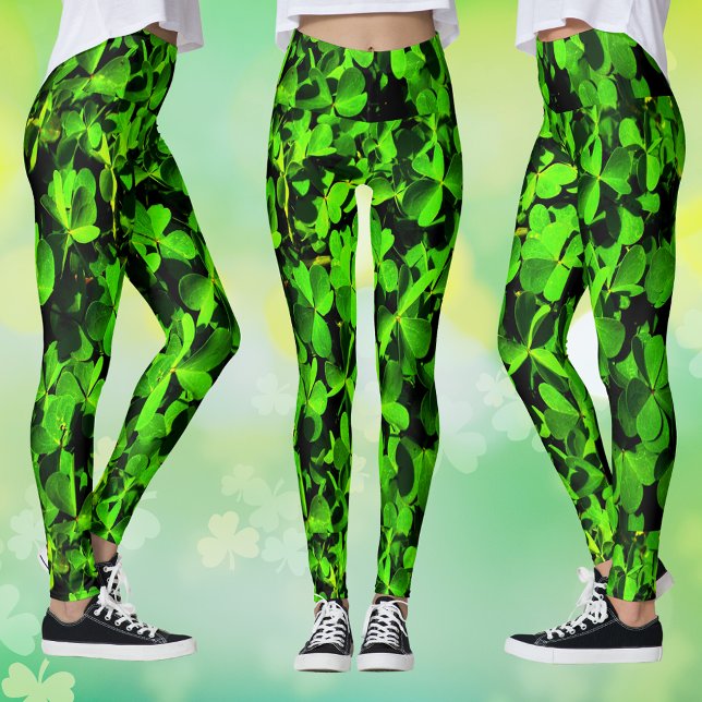 Clovers of Luck on St. Patrick's Day Leggings (Clovers of Luck on St. Patrick's Day Leggings)