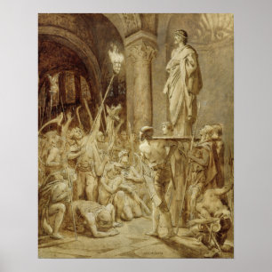 Clovis Carried on his Shield Poster