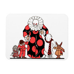clown and friends take their bow magnet
