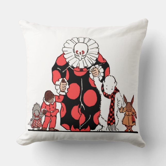 clown and friends take their bow print cushion (Front)