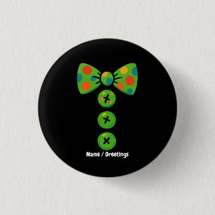 Clown Big Bow Tie Halloween Costume Design Funny 3 Cm Round Badge