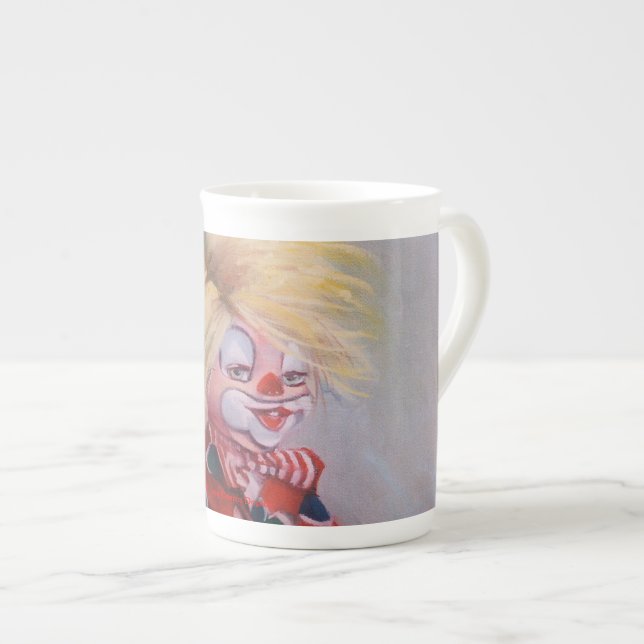 Clown Bone China Mug (Front Right)