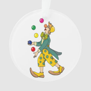 Clown cartoon ornament