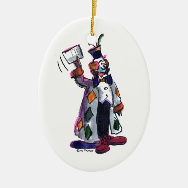 cLoWn Ceramic Tree Decoration (Front)