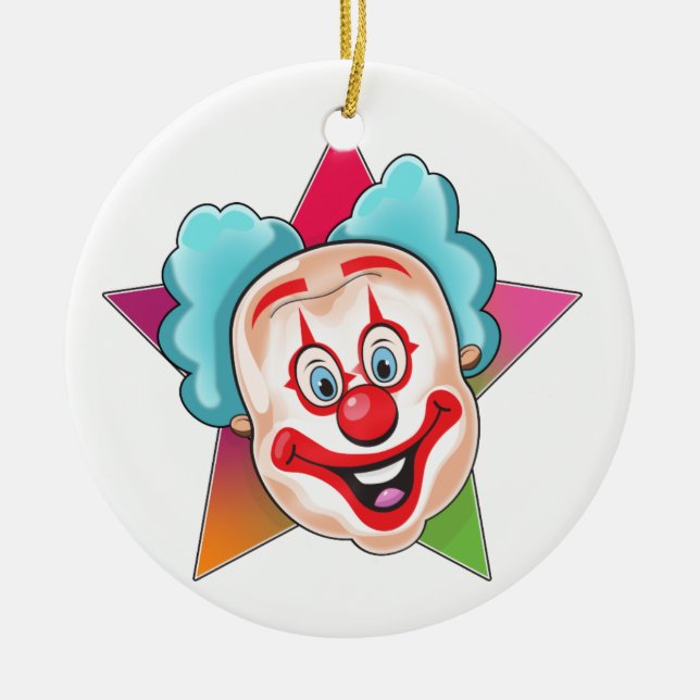 Clown Ceramic Tree Decoration (Front)