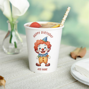 Clown Circus Humour Paper Cups