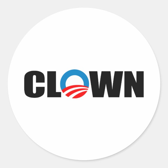 CLOWN CLASSIC ROUND STICKER (Front)