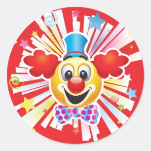 Clown Classic Round Sticker