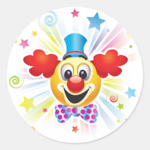 Clown Classic Round Sticker