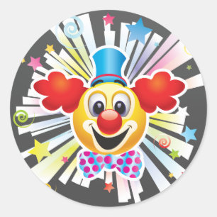 Clown Classic Round Sticker