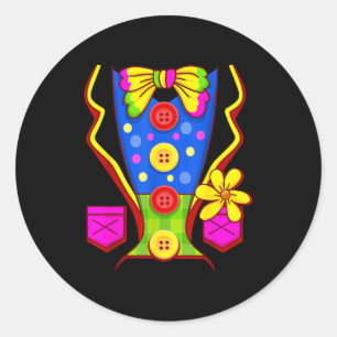 Clown Costume Circus  Classic Round Sticker
