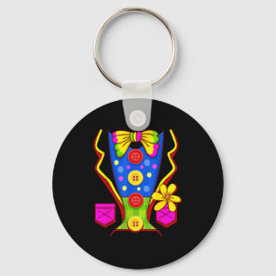 Clown Costume Circus  Key Ring