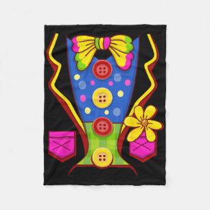 Clown Costume For Kids Men Women- Halloween Outfit Fleece Blanket