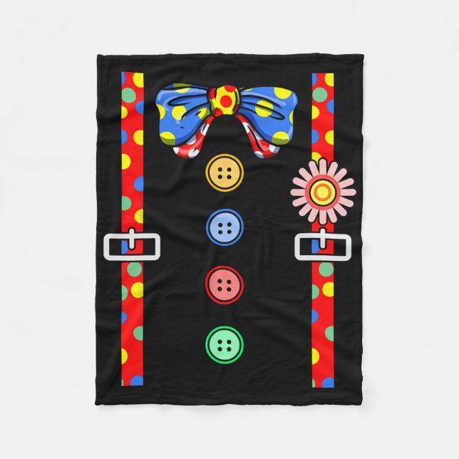 Clown Costume Halloween  Fleece Blanket (Front)