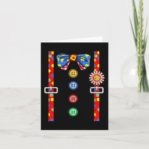 Clown Costume Halloween Vintage Card