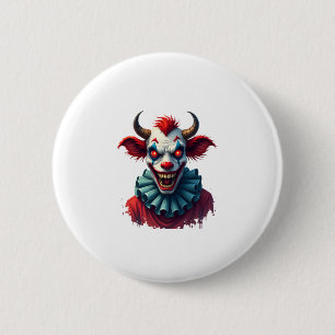 Clown Cow of Terror 6 Cm Round Badge