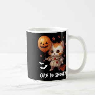 Clown Cute Cat To Spooky Halloween Pumpkin Balloon Coffee Mug
