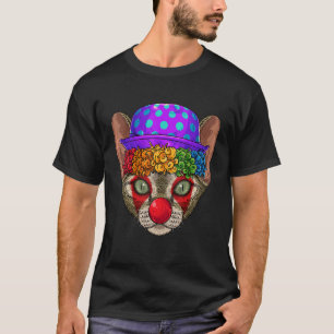 Clown Devon Rex Circus Carnival Costume Cat Theme T-Shirt