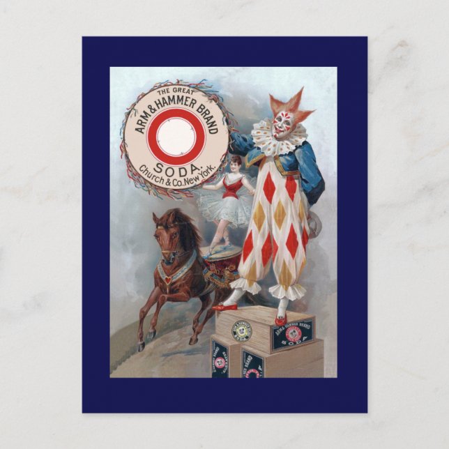 Clown Doll Horse Postcard (Front)