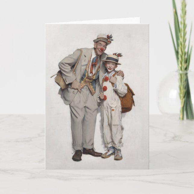 Clown Duo, Father and Son Invitation (Front)