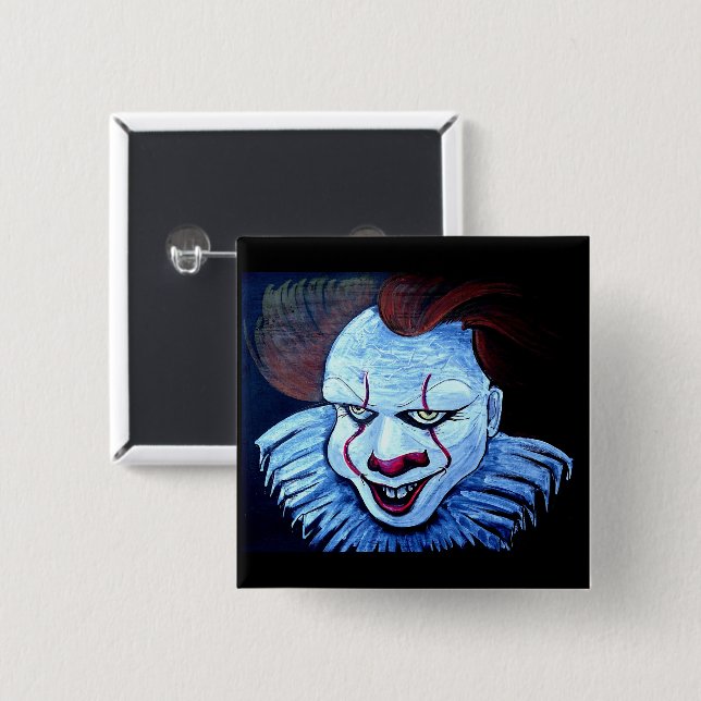 Clown:Evil 15 Cm Square Badge (Front & Back)
