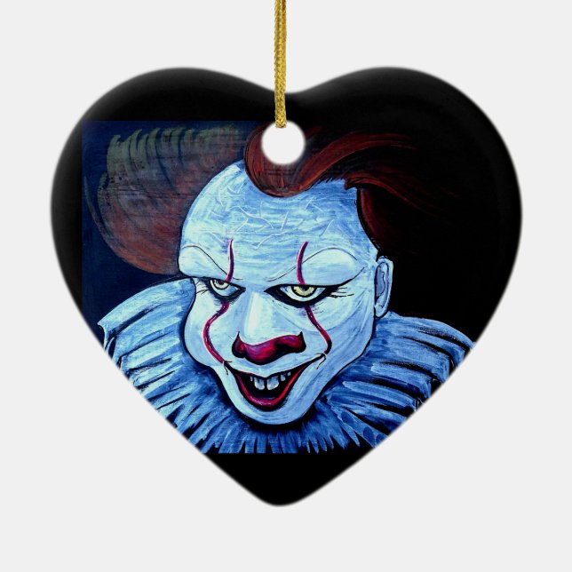 Clown:Evil Ceramic Tree Decoration (Back)