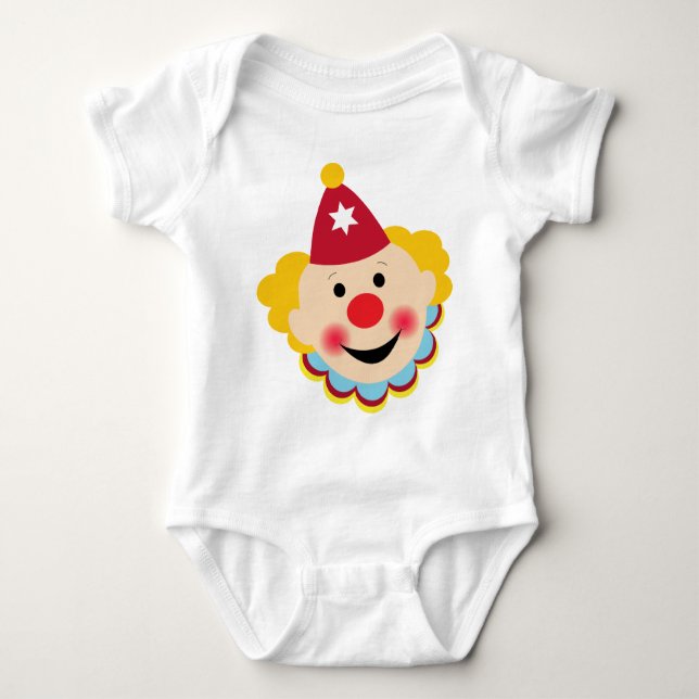 Clown Face Baby Bodysuit (Front)
