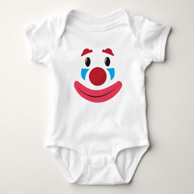 Clown Face Baby Bodysuit (Front)
