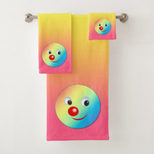 Clown Face Bath Towel Set