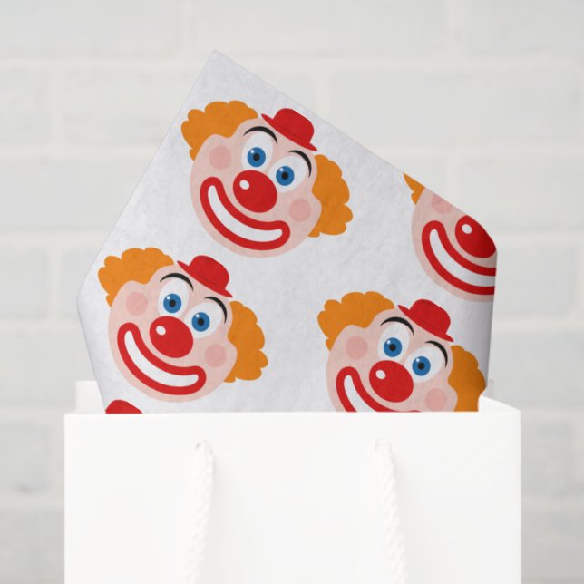 Clown face gift wrap tissue paper (Gift Bag)