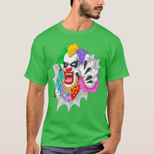 Clown Face Halloween Horror Costume Gift Men Women T-Shirt