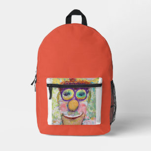 Clown Face Printed Backpack