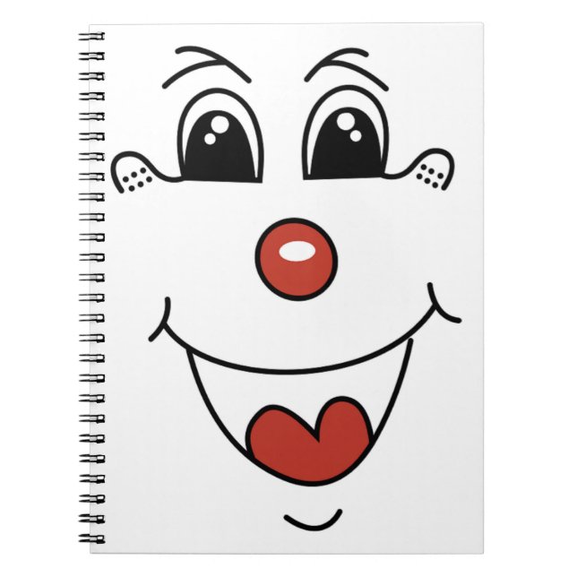 CLOWN FACE SPIRAL NOTEBOOK (Front)