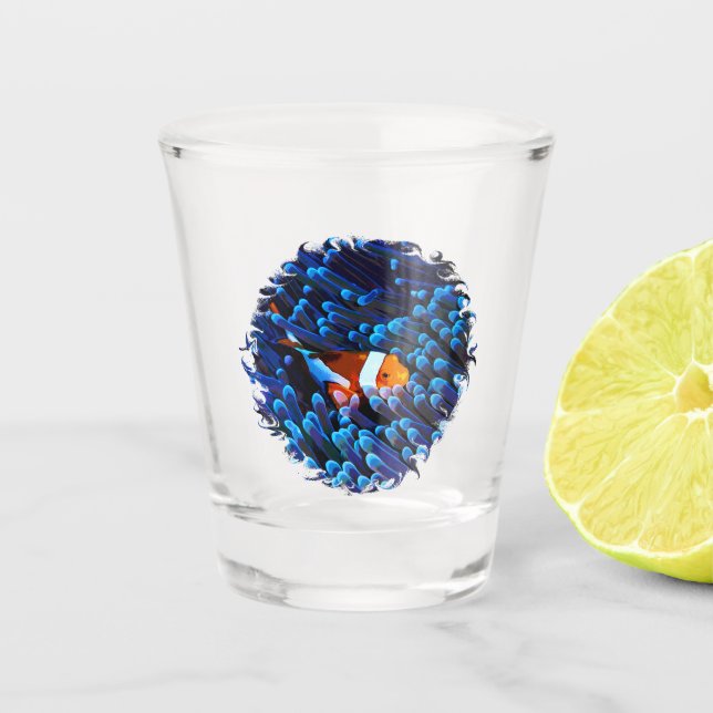 Clown Fish  Bandanna USB Charging Station Shot Glass (Front)