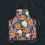 Clown fish Cartoon cute Family Underwater Apron<br><div class="desc">Cute and Joyful little Clownfish Cartoon Characters swimming together on underwater Coral Reef Background. Original Vector Illustration Copyright BluedarkArt.</div>