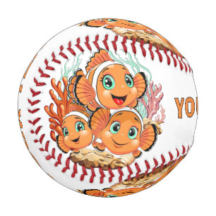 Clown fish Cartoon cute Family Underwater Baseball