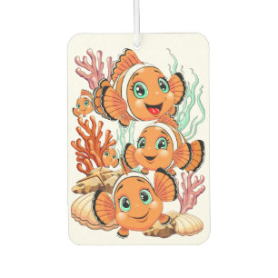 Clown fish Cartoon cute Family Underwater Car Air Freshener
