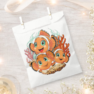 Clown fish Cartoon cute Family Underwater Favour Bags