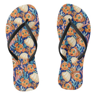 Clown fish Cartoon cute Family Underwater Jandals