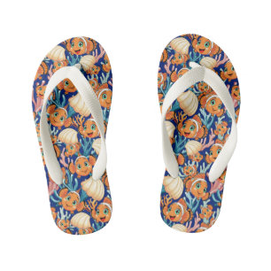 Clown fish Cartoon cute Family Underwater Kid's Jandals